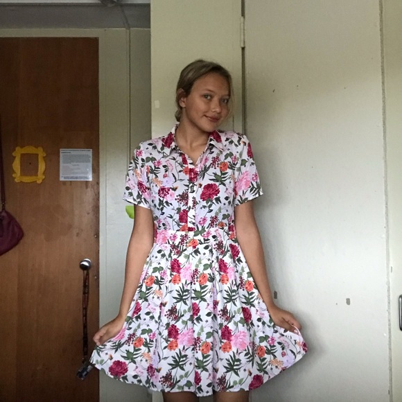 Floral collared mini dress - Picture 7 of 7